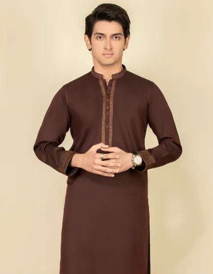 MAROON BLENDED KURTA | JTK-S-38489
