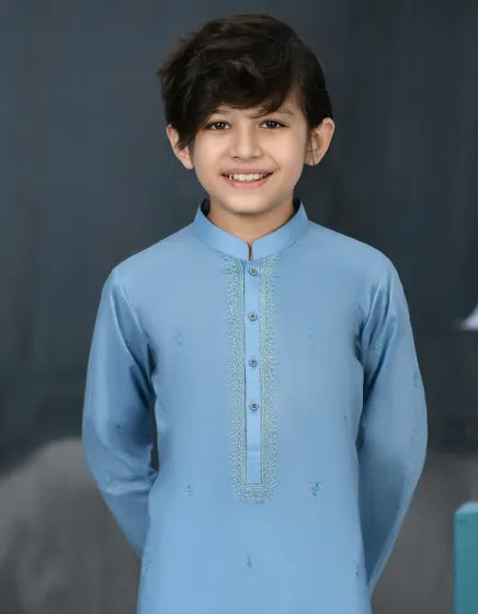 BLUE COTTON KURTA | JCK-S-34420