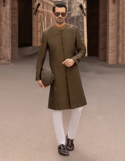 GREEN SHERWANI | JJSW-549