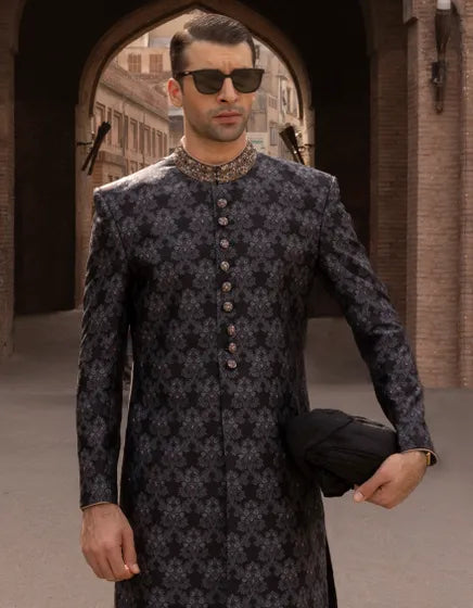 BLACK SHERWANI | JJSW-551