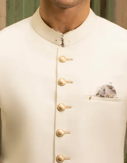 WHITE SHERWANI | JJSWP-558